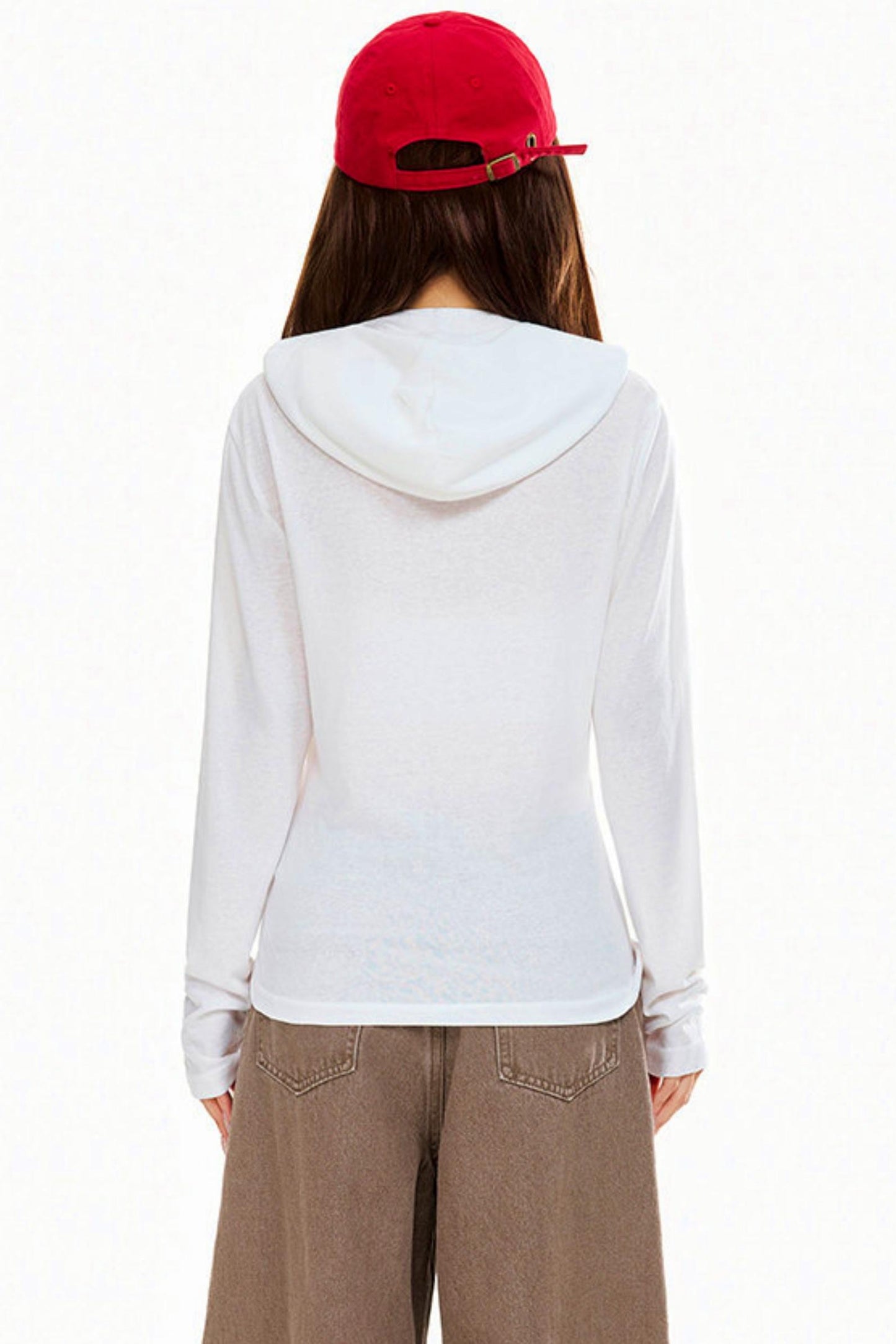 Letter Cross Hooded Top