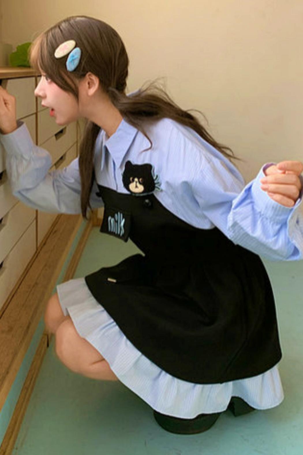 キャットイアーフーデッドドレス