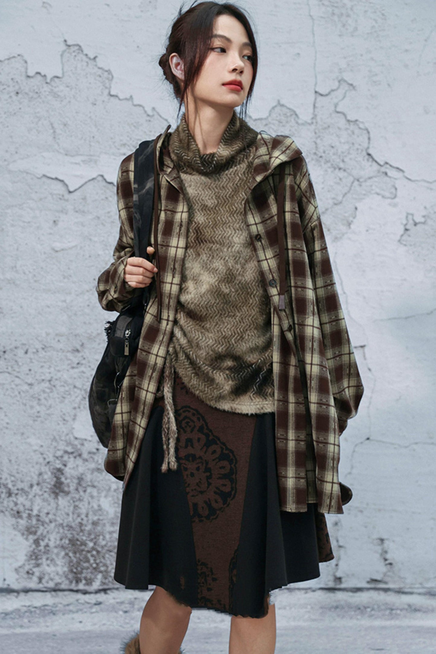 モードフードチェックトップス