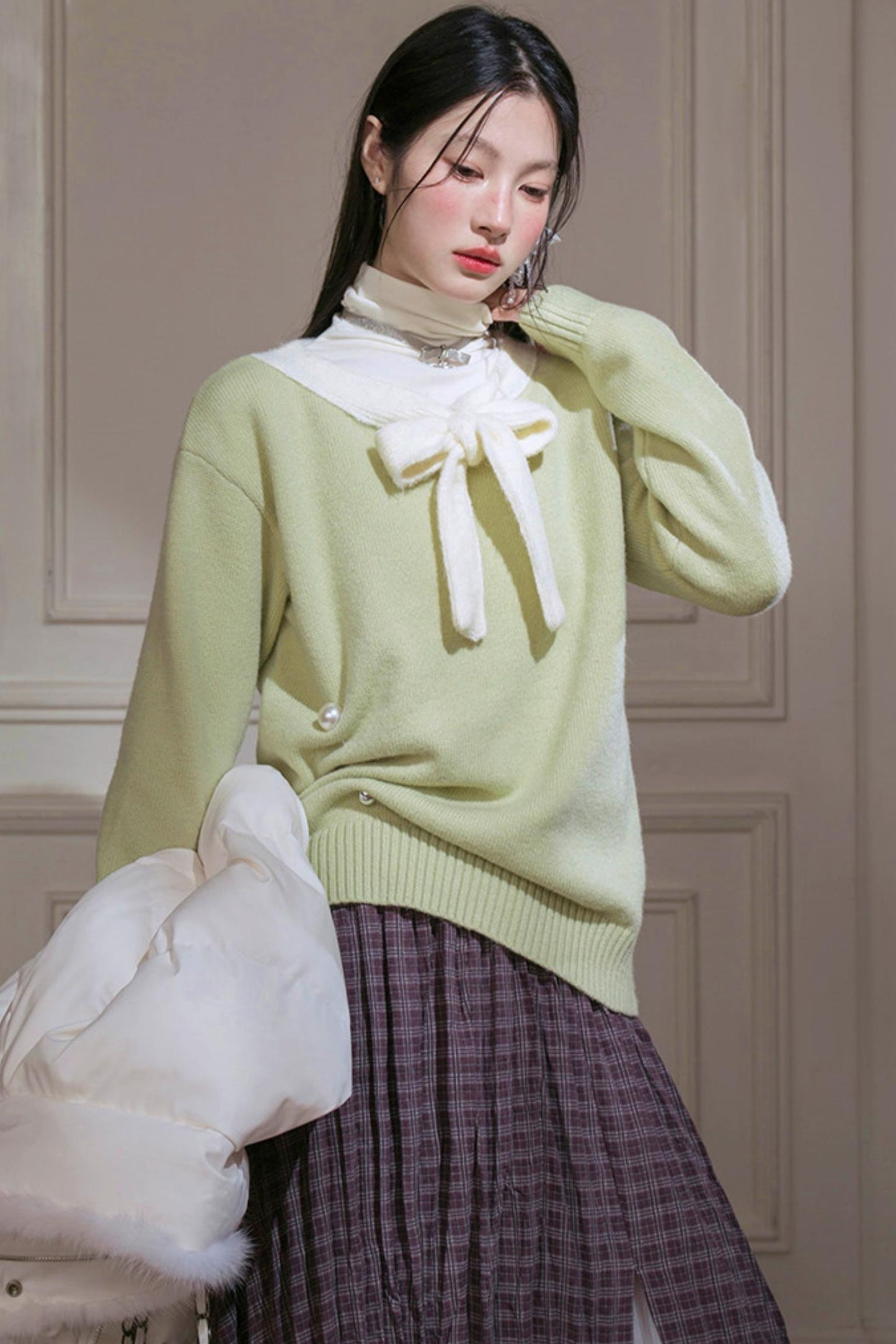 Warm Color Block Sweater