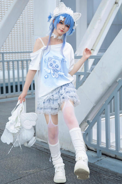 【天使界隈】エンジェルナースキャットTシャツ