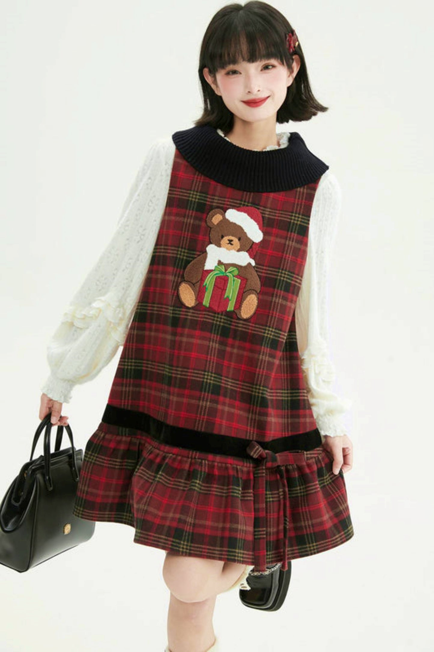 ヴィンテージレッドチェックドレス