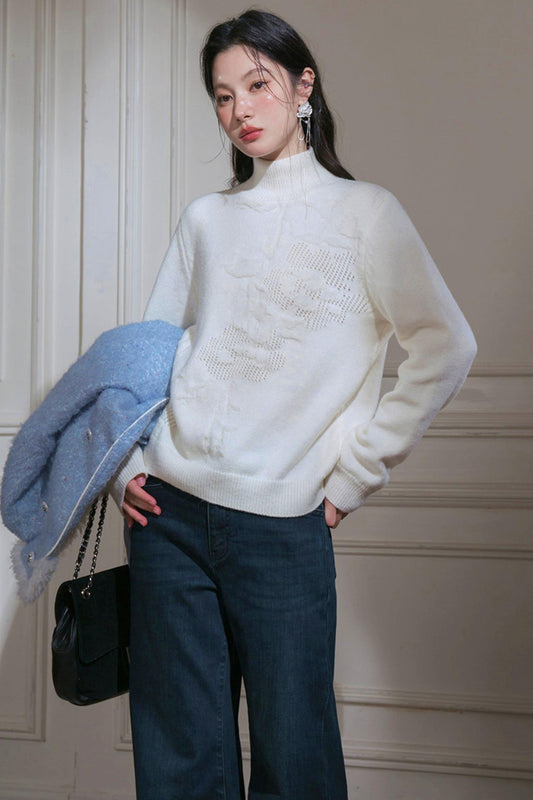 Milky White Turtleneck Top