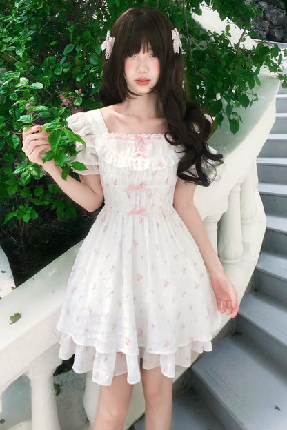 Rosa-Blüten-Prinzessinnenkleid