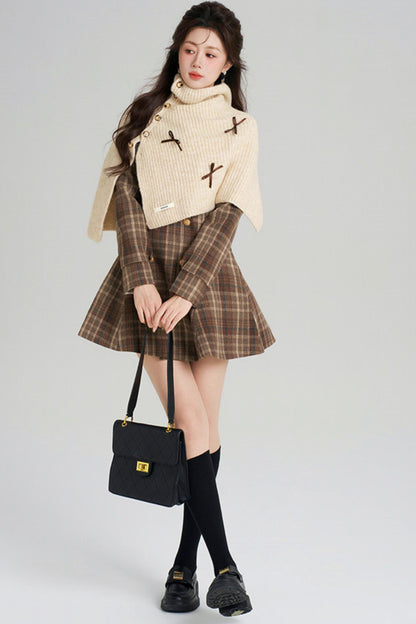Plaid Sweet Retro Coat