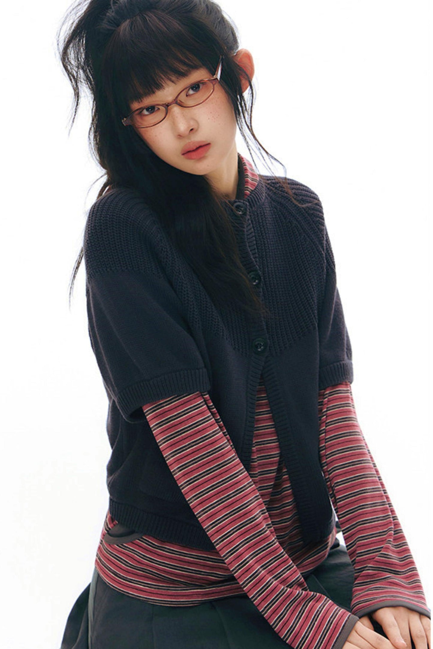 Y2Kニットカーディガン