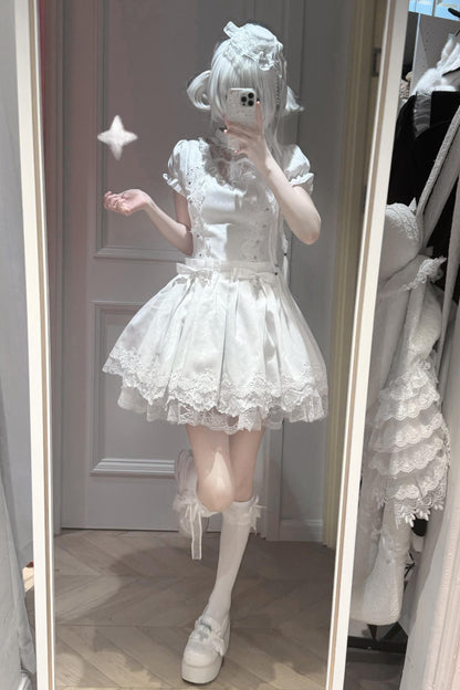 Gothic Doll Dress Adorned with Crosses