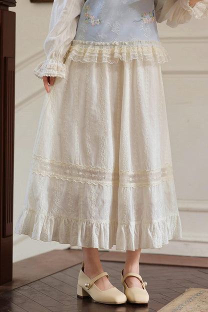 Pure Cotton High Waist Skirt