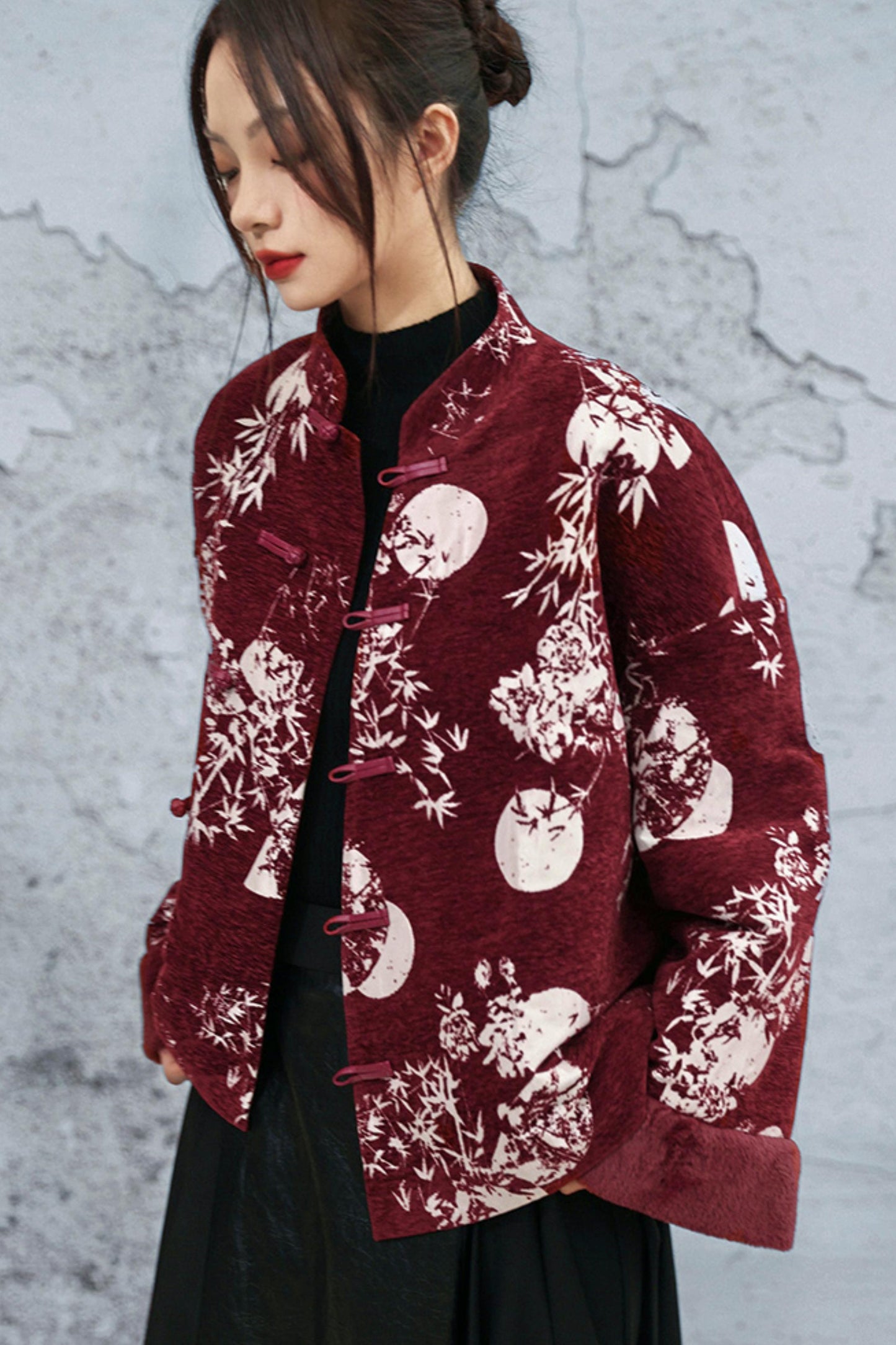 シニールバンブーリーフコート