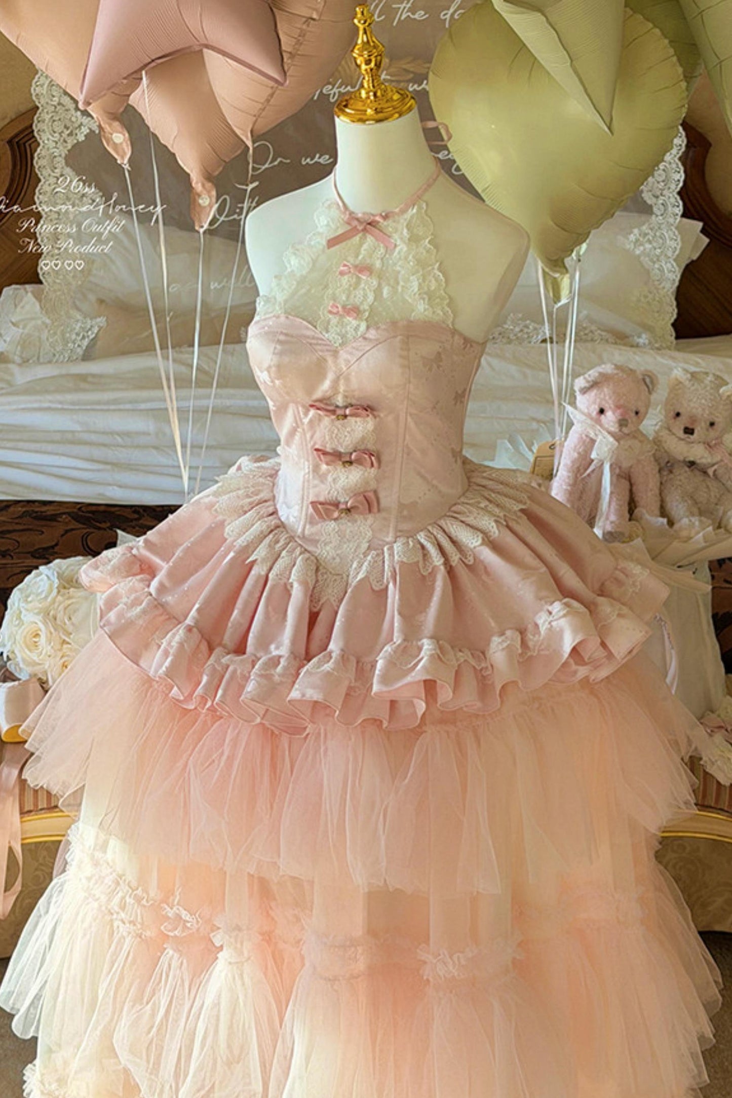 Romantic Pink Princess Dress (Pre-order)