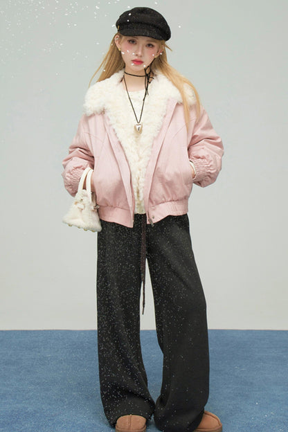 フラッフィーラムウールラペルコート