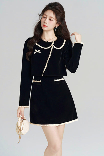 Black Velvet Hepburn Dress