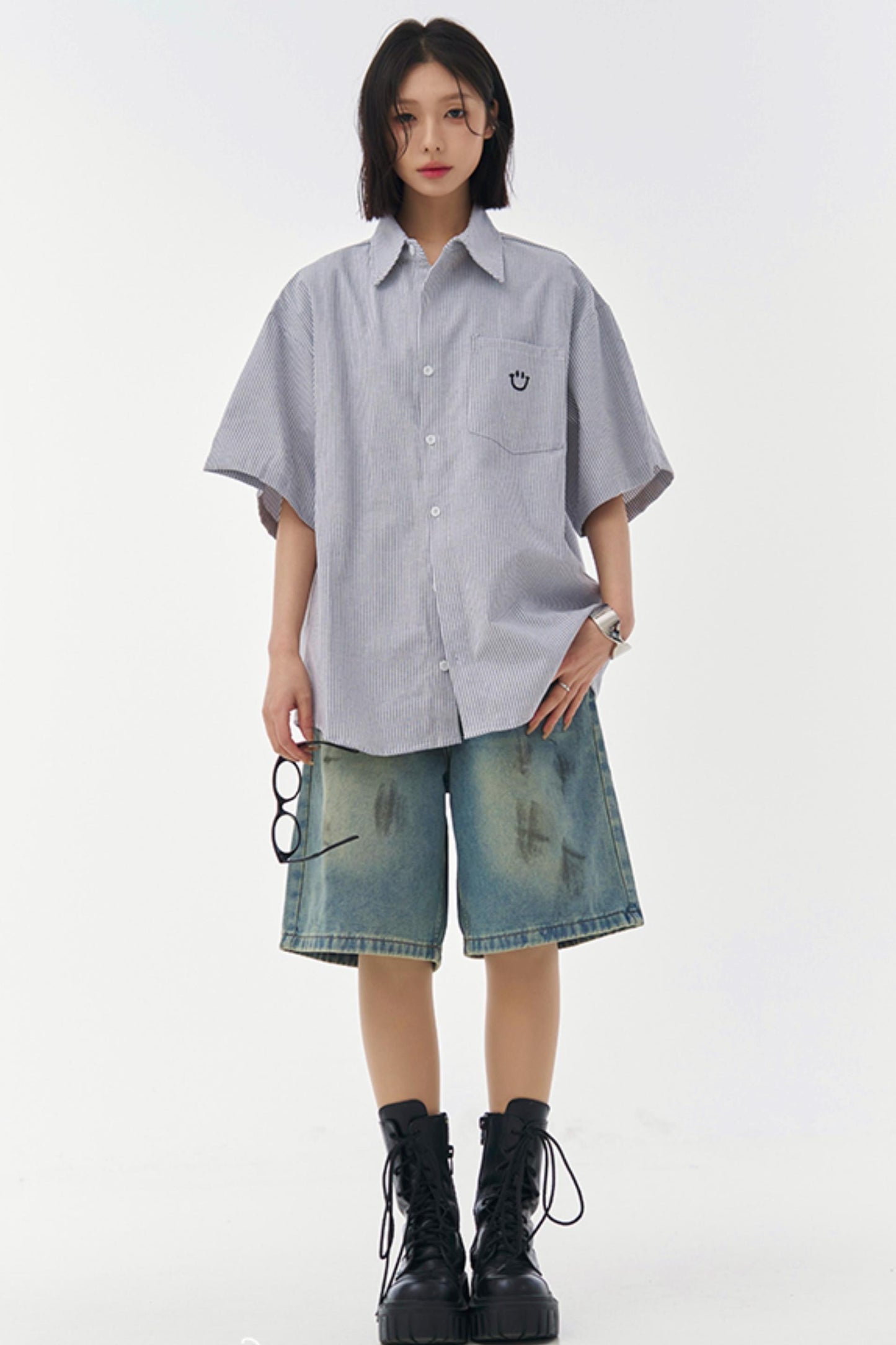 Mode Loose Striped Shirt