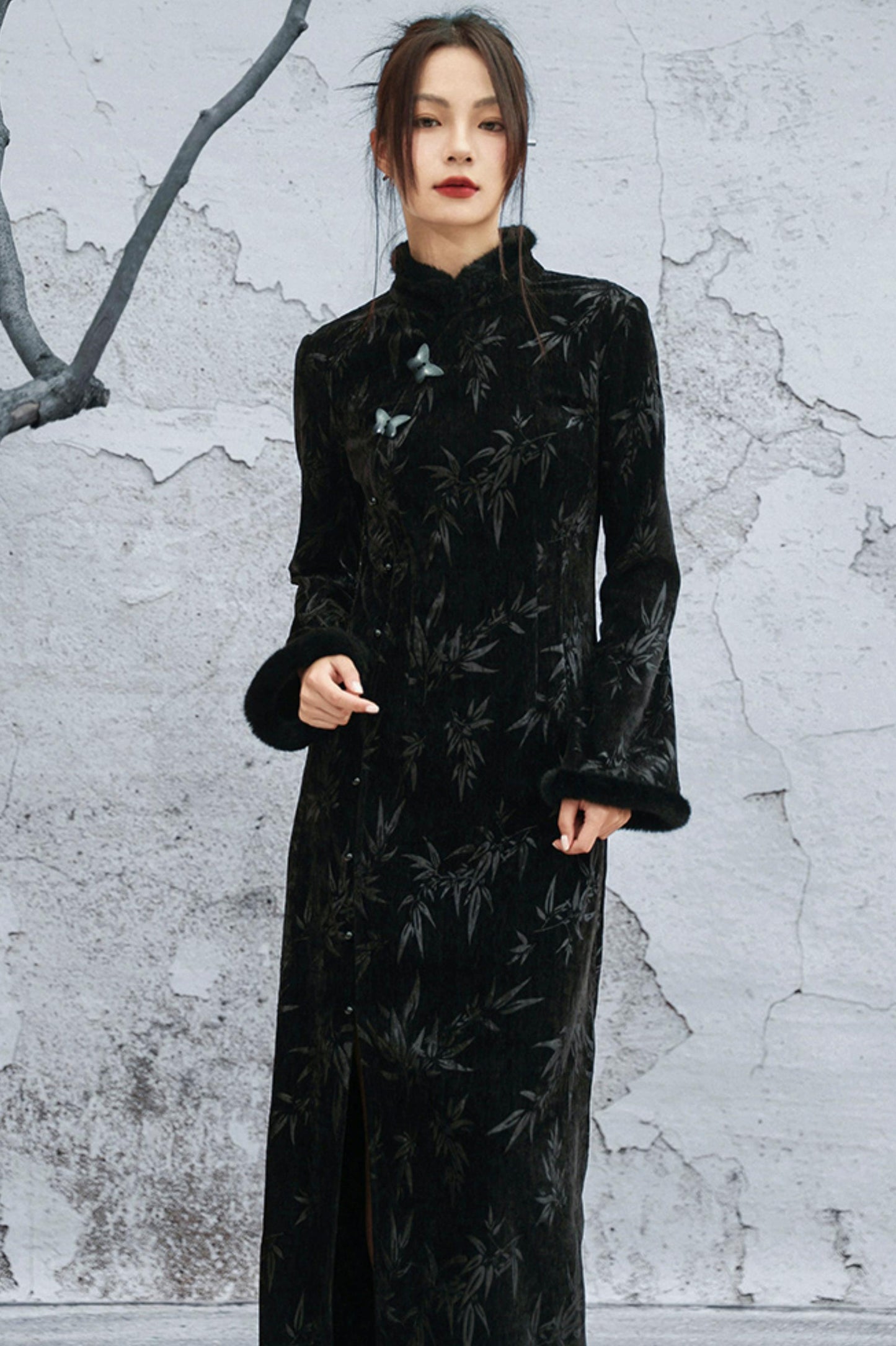 バンブーリーフチョンシャムドレス