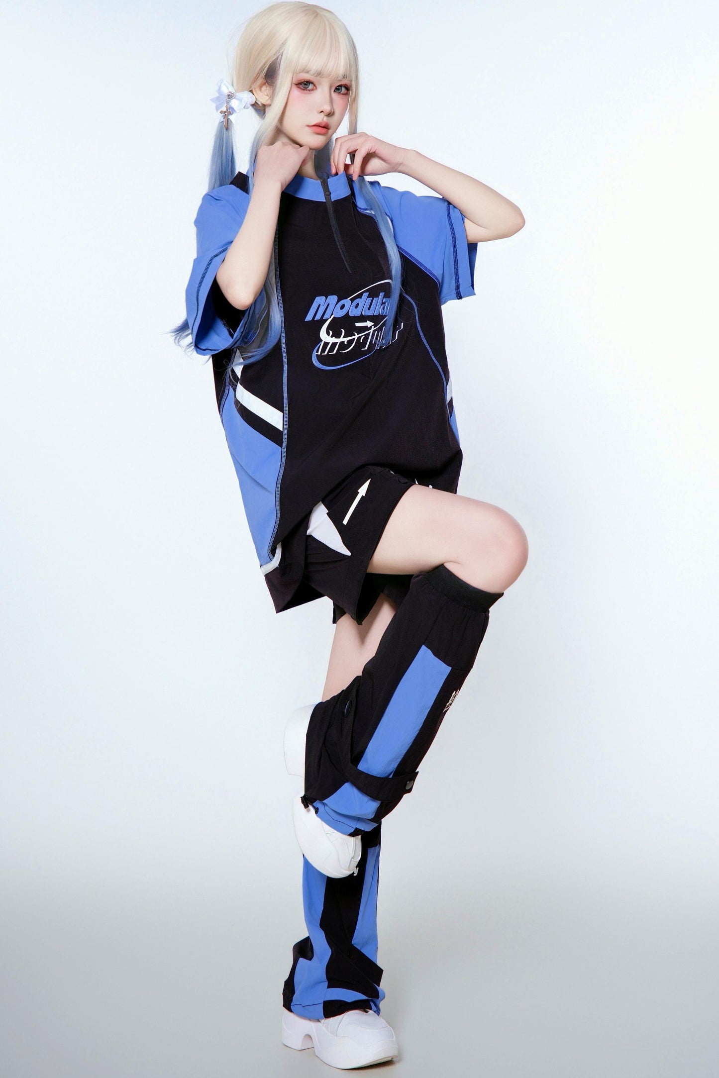 Pre-Order Item: Y2K Subculture Cyber T-Shirt + Shorts + Leg Covers