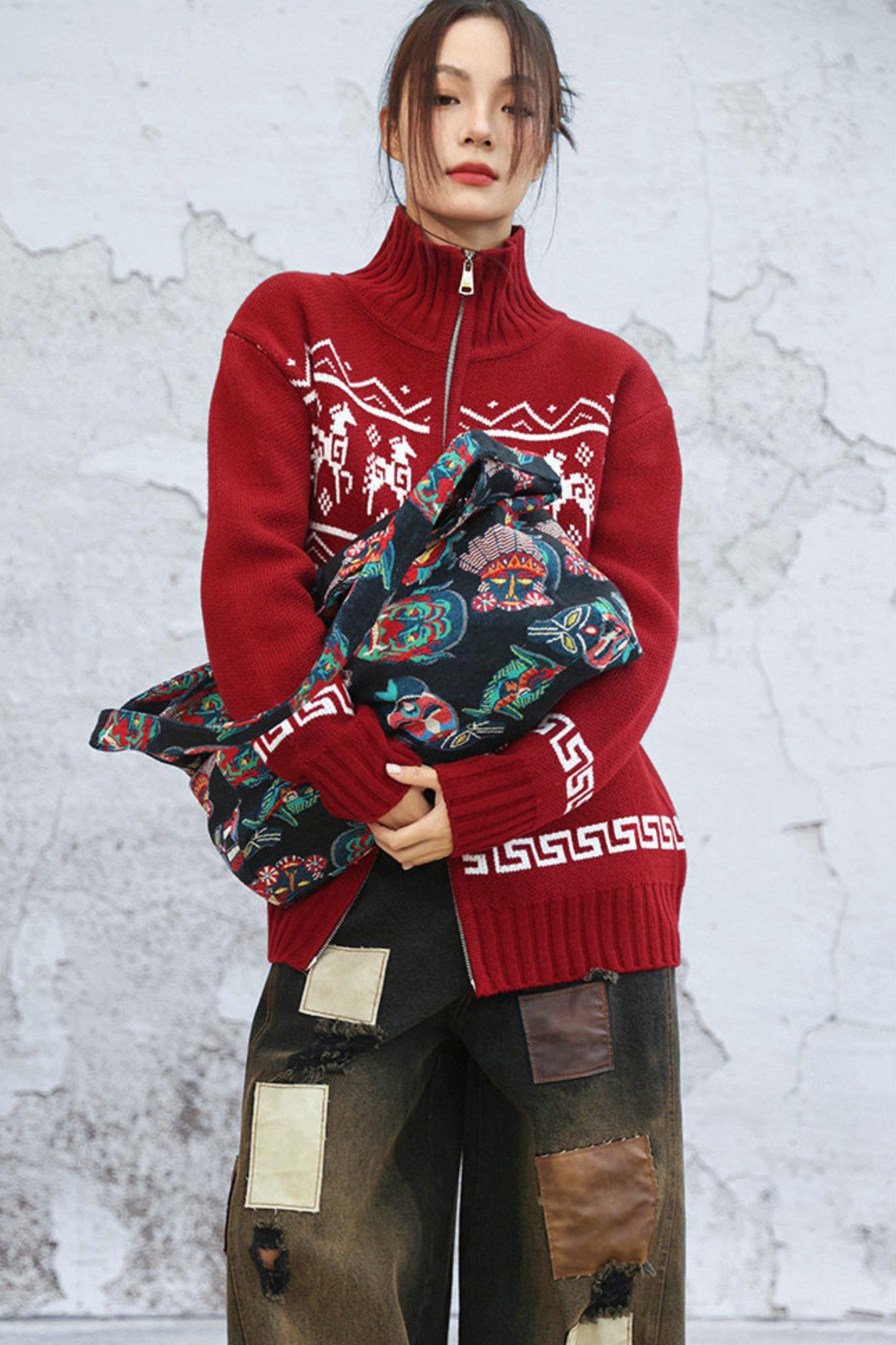 レッドポニーフェアアイルセーター