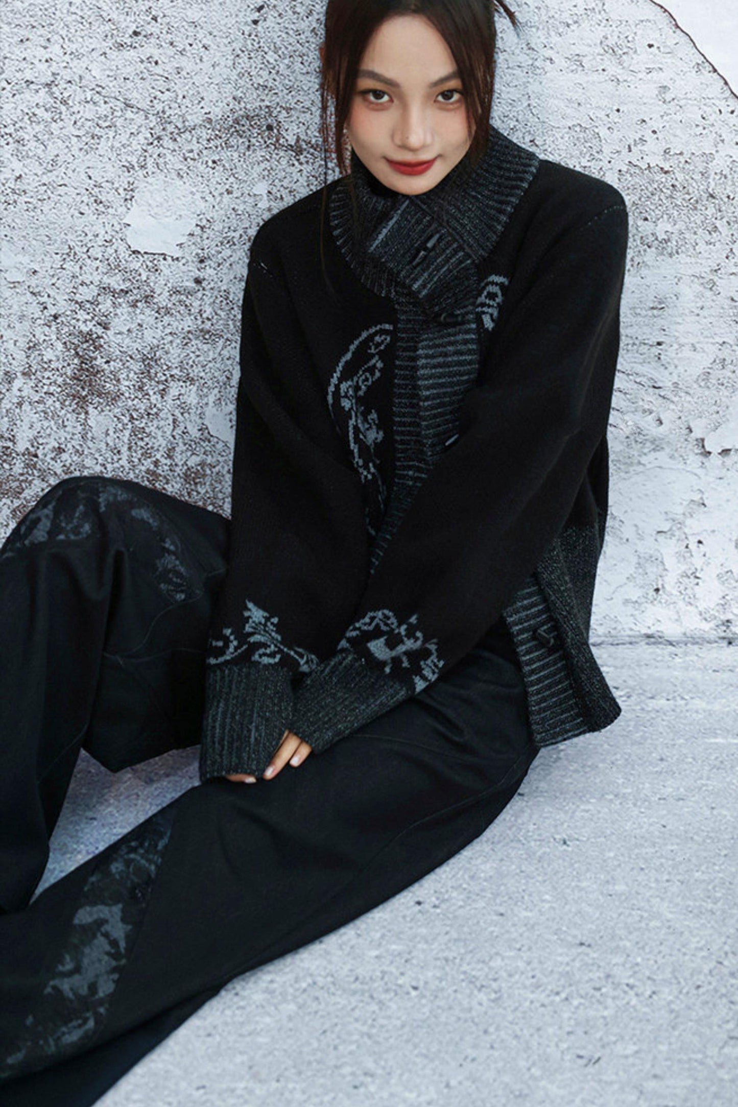 chenille denim patchwork pants