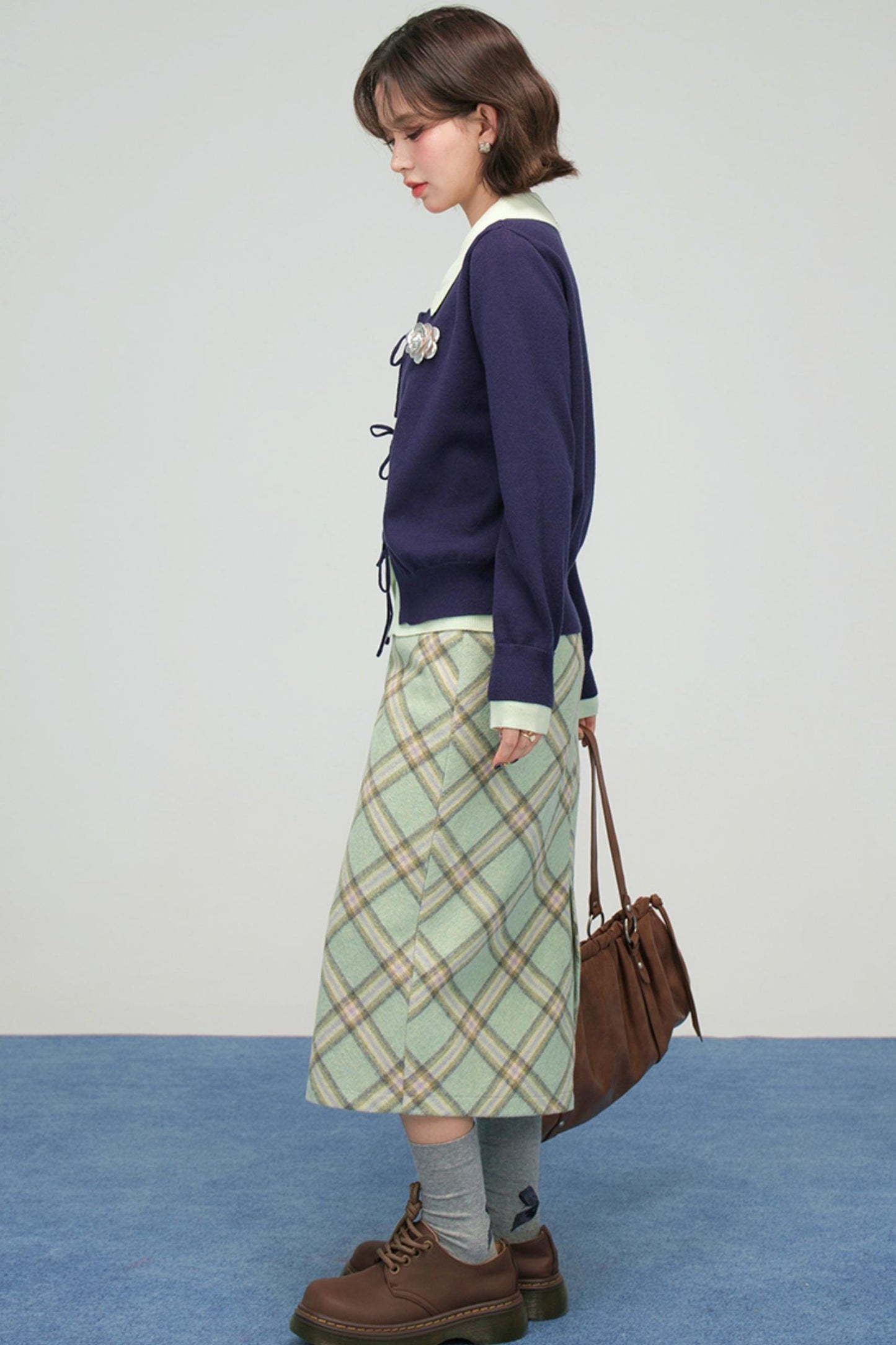 ビンテージプリントバイアスカットスカート