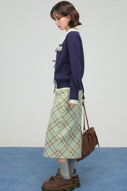 ビンテージプリントバイアスカットスカート