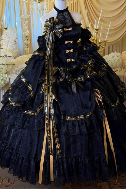 Elegant Gothic Lolita Dress + Accessories