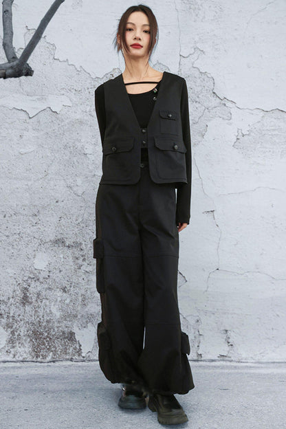 ユニセックスマルチポケットカーゴパンツ