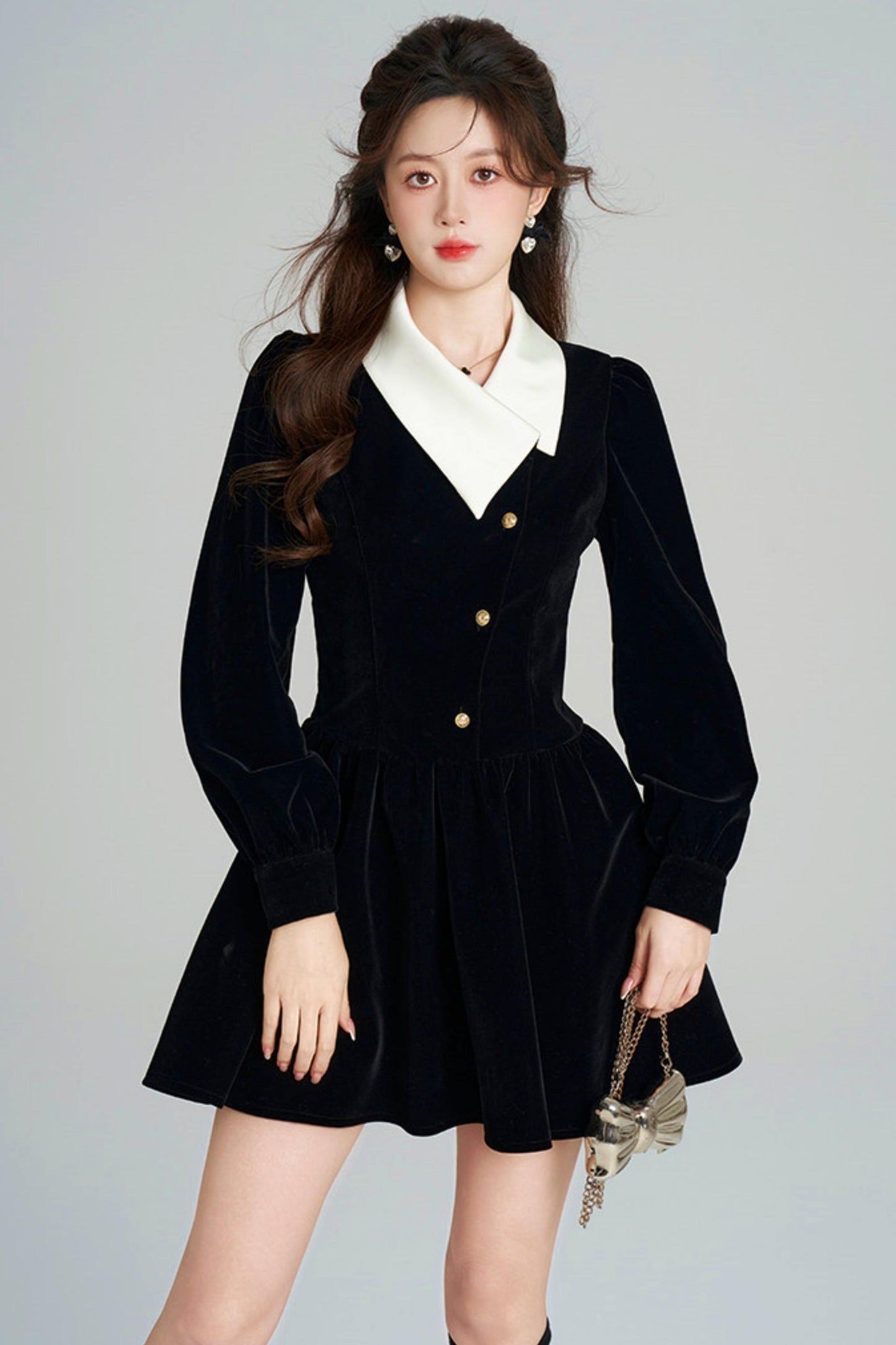 Black Velvet Hepburn Dress