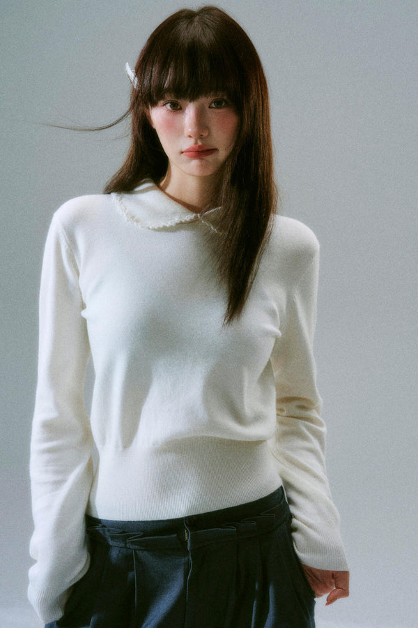 Crochet Crew Neck Top