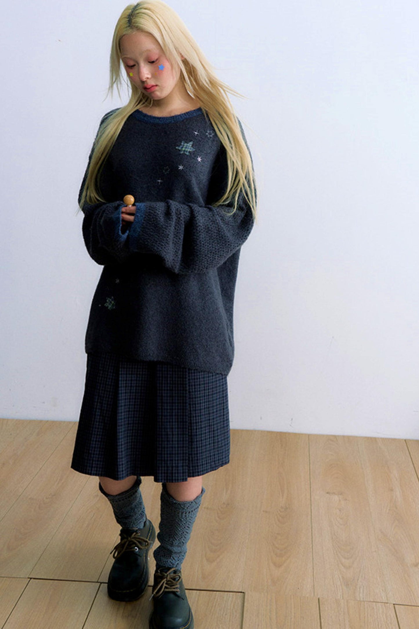 プリーティッドエーラインミディスカート