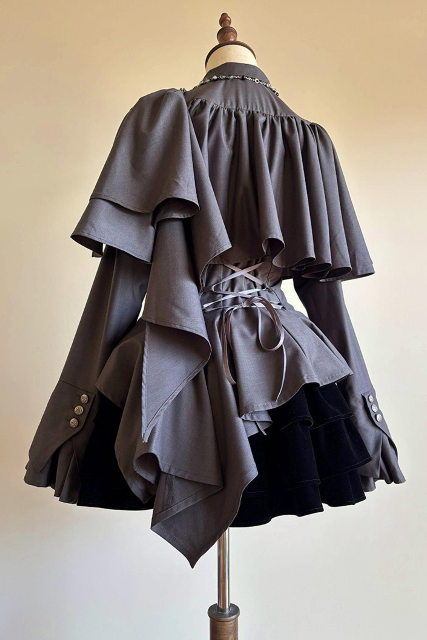 Embroidered Gothic Shawl Blouse