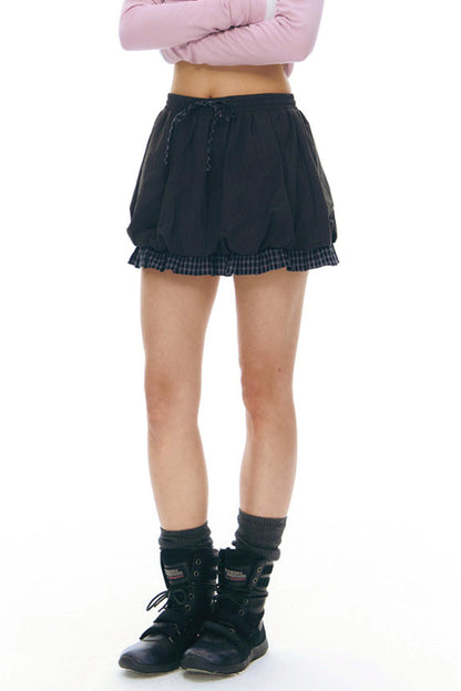 フラワーバッドスプライスドスカート