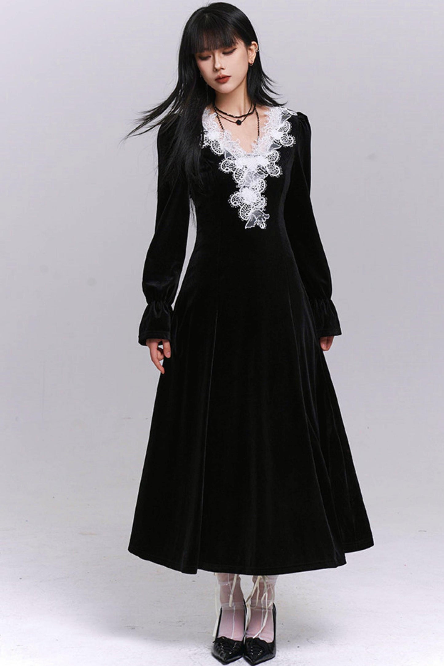 Black Velvet Formal Dress
