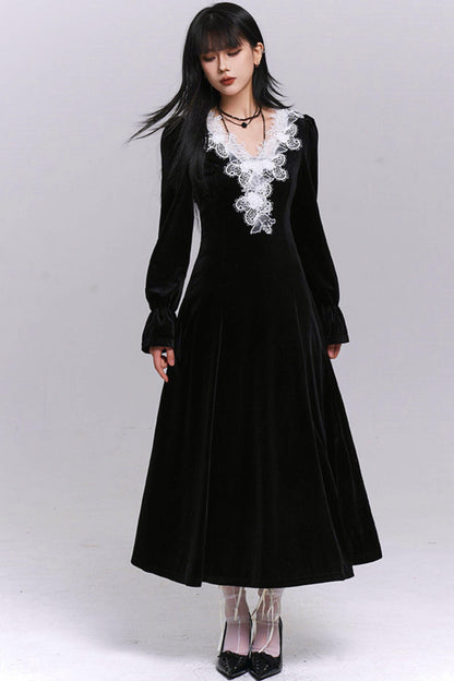 Black Velvet Formal Dress