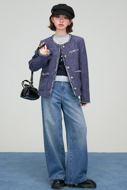 フロストブルースターパッチデニムパンツ