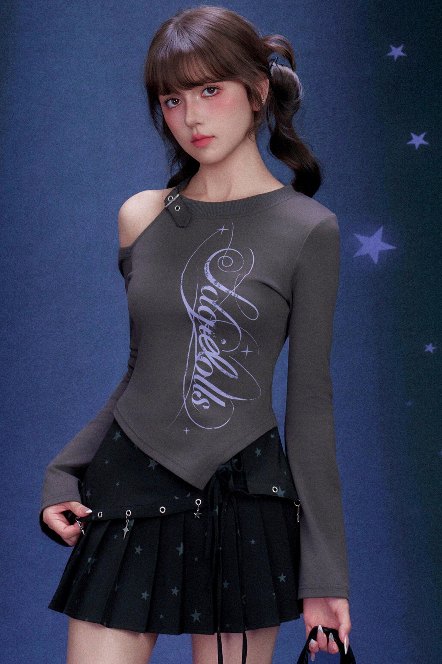 Y2K 오프숄더 탑