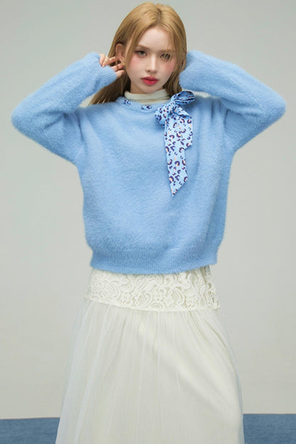 スノーイーブルーレオパードフォーファースウェーター