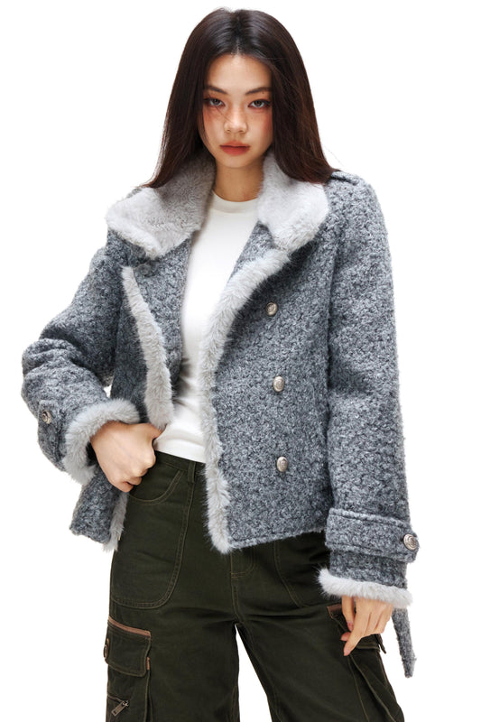 Retro Woolen Patchwork Coat