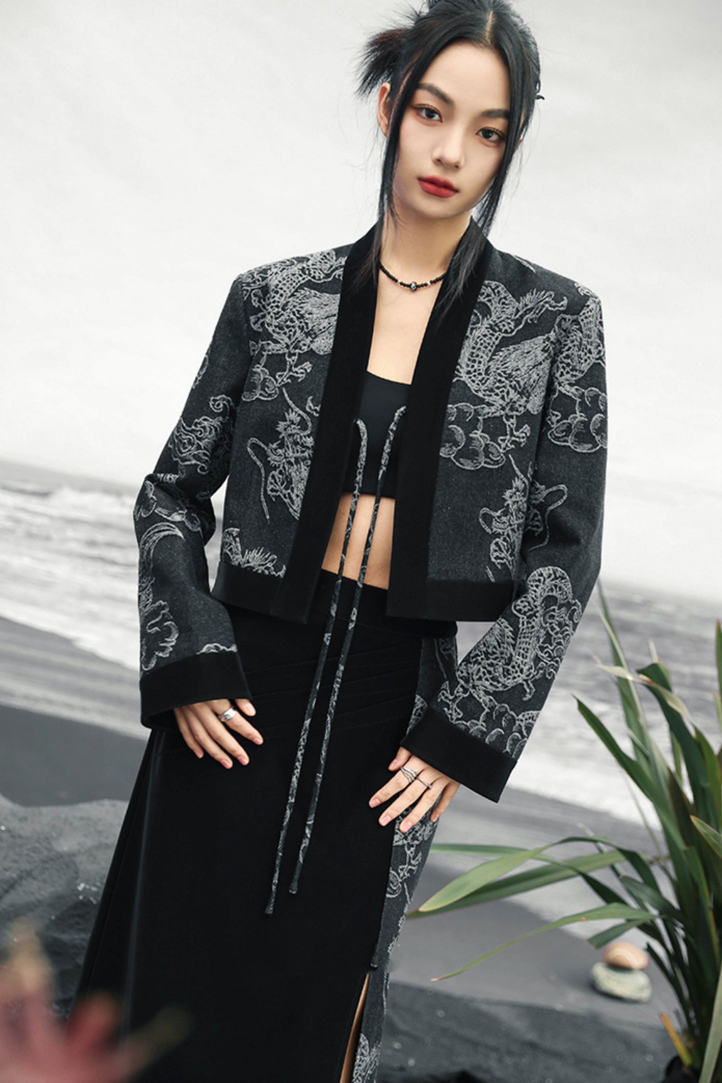 ドラゴンジャカードデニムジャケット