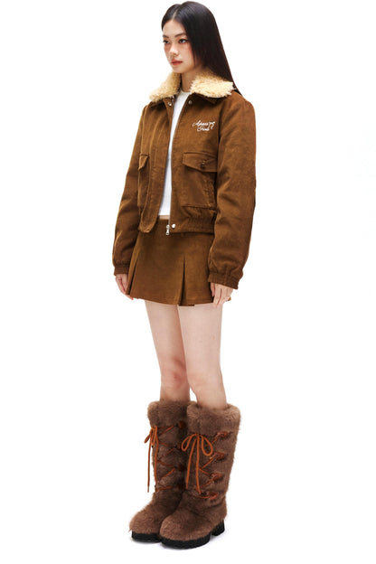 Retro Corduroy Jacket Set