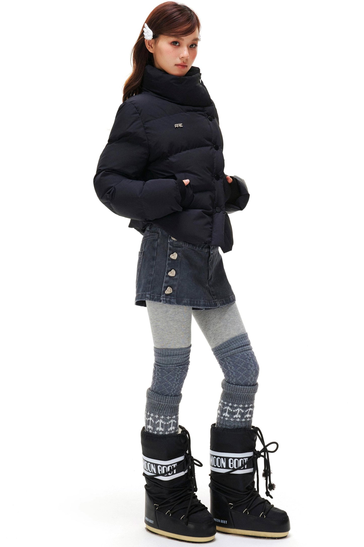 Y2K Heart Wash Mini Skirt