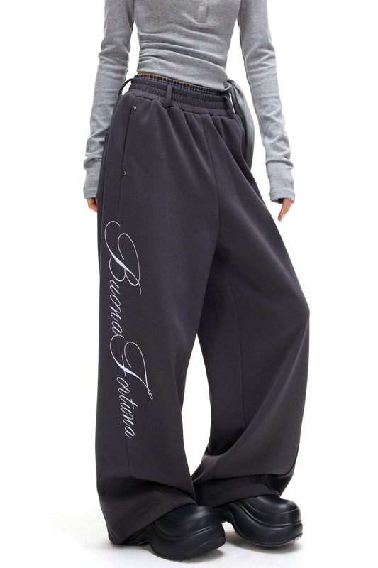 レータラインルーズスウェットパンツ