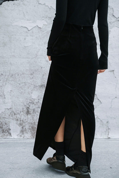 ベルベットフィッシュテイルスカート