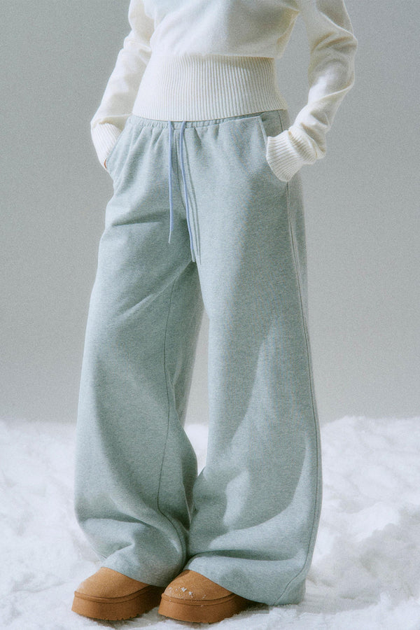 Casual loose fleece pants