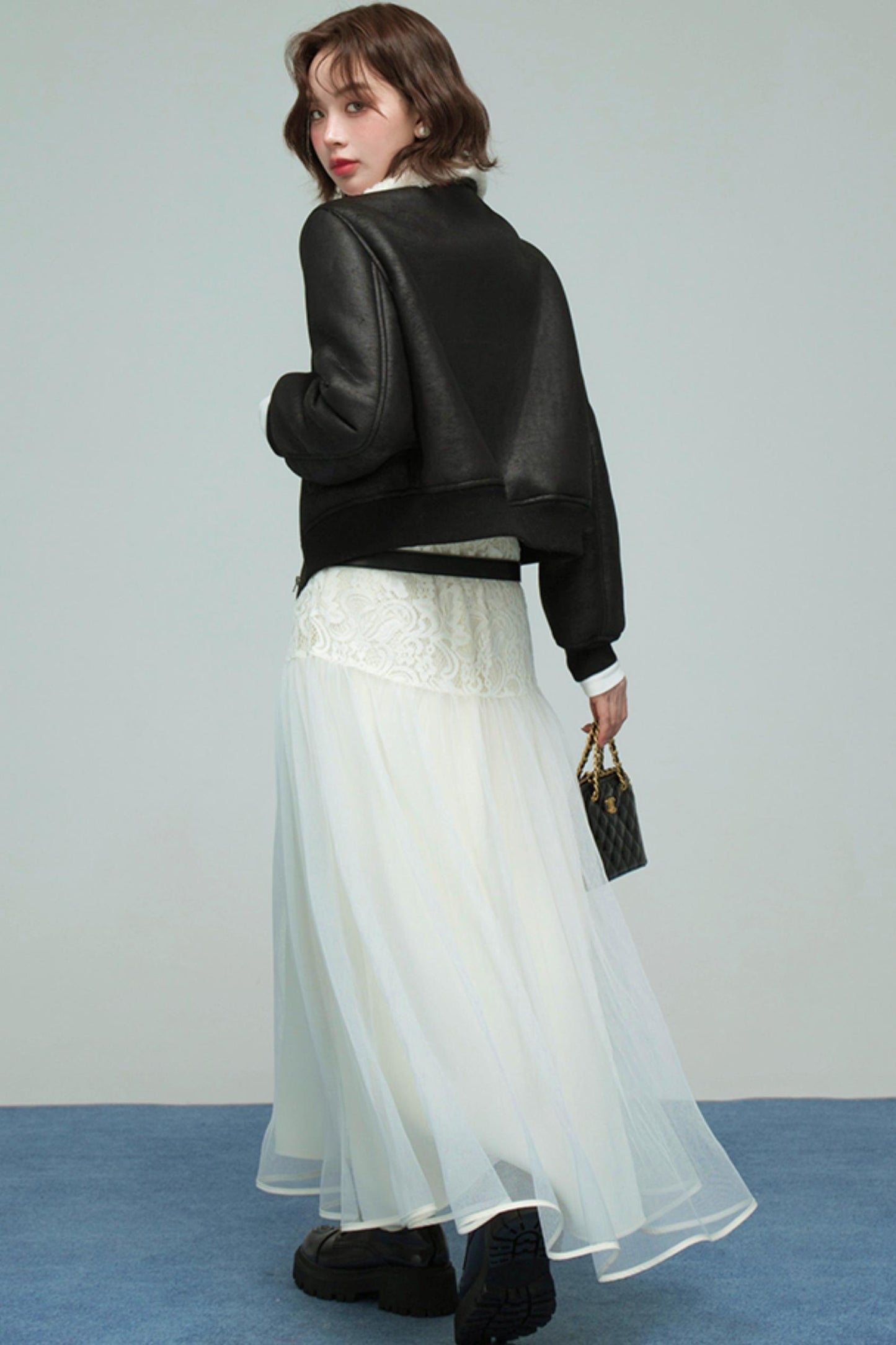 ムーンライトレースプリーツスカート　