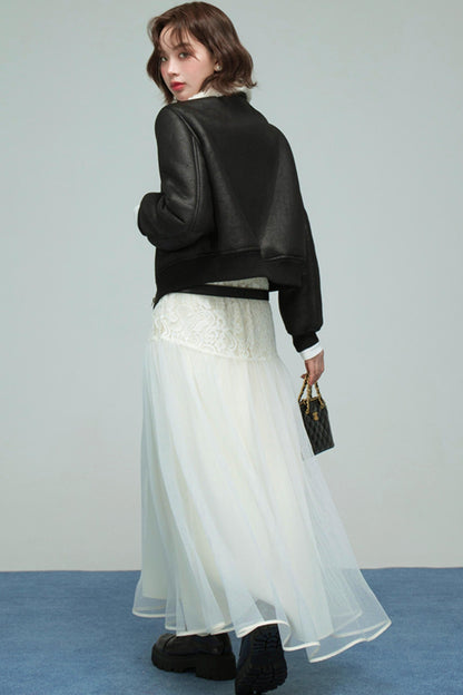 ムーンライトレースプリーツスカート　