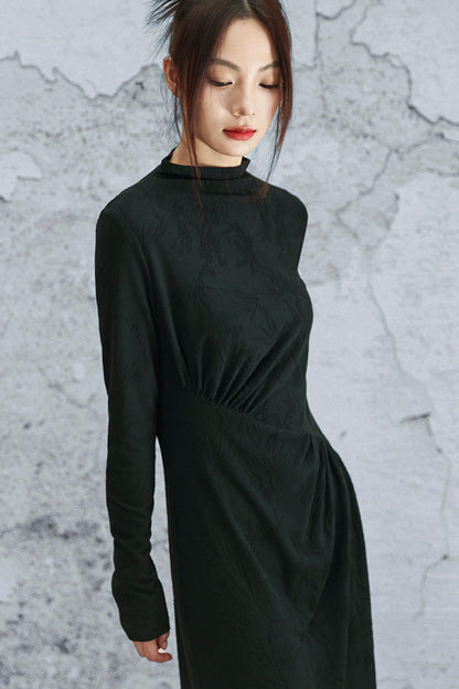 ブラックニットモードドレス