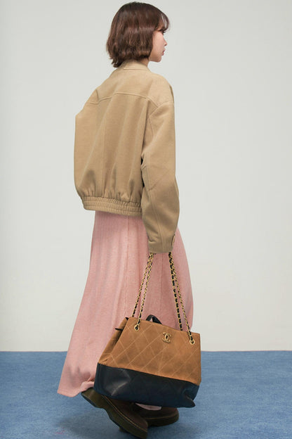 ラテクロワッサンブイネックジャケット