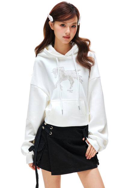 Pegasus Print Hooded Sweatshirt