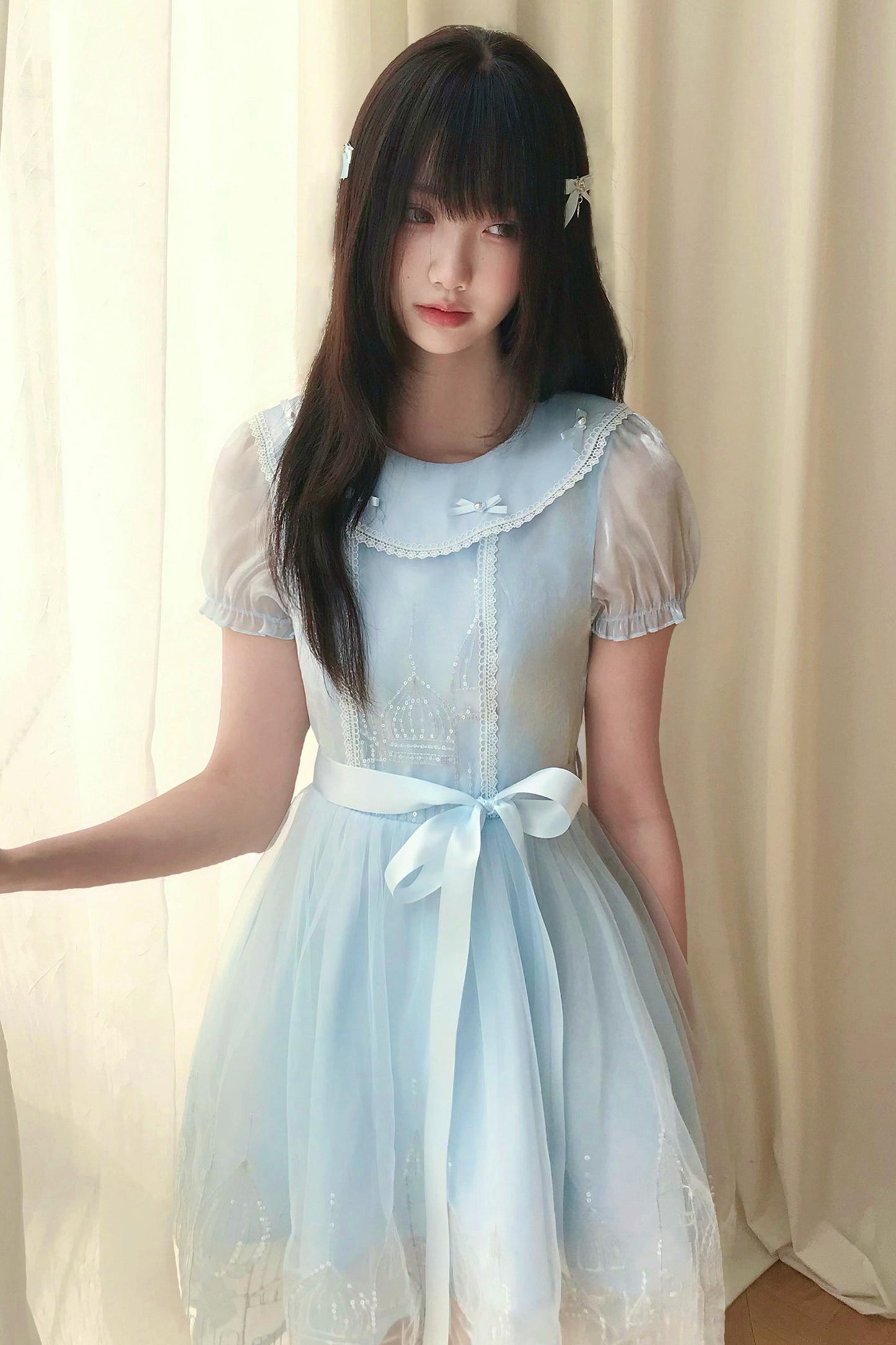 Princess Lace Doll Collar Dress