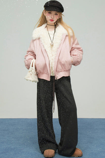 ギャラクシーグレーニットスウェットパンツ