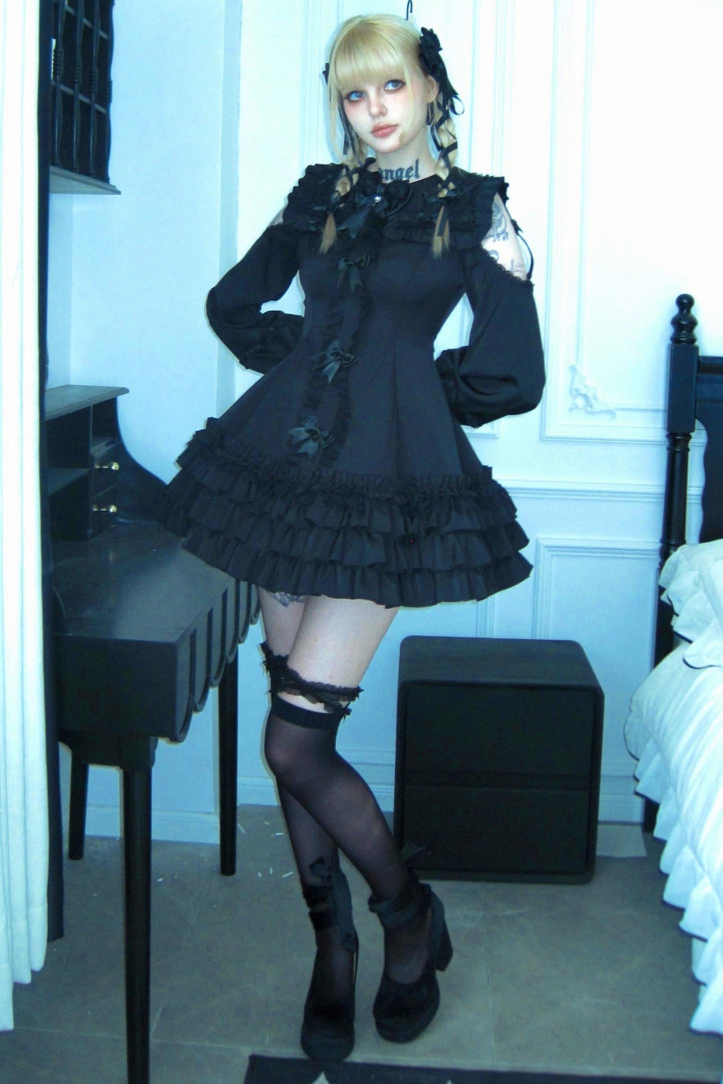 Satin Gothic Witch Dress